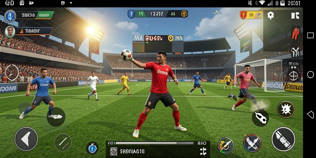 Tampilan gameplay seru dari 66D yang menampilkan aksi olahraga.