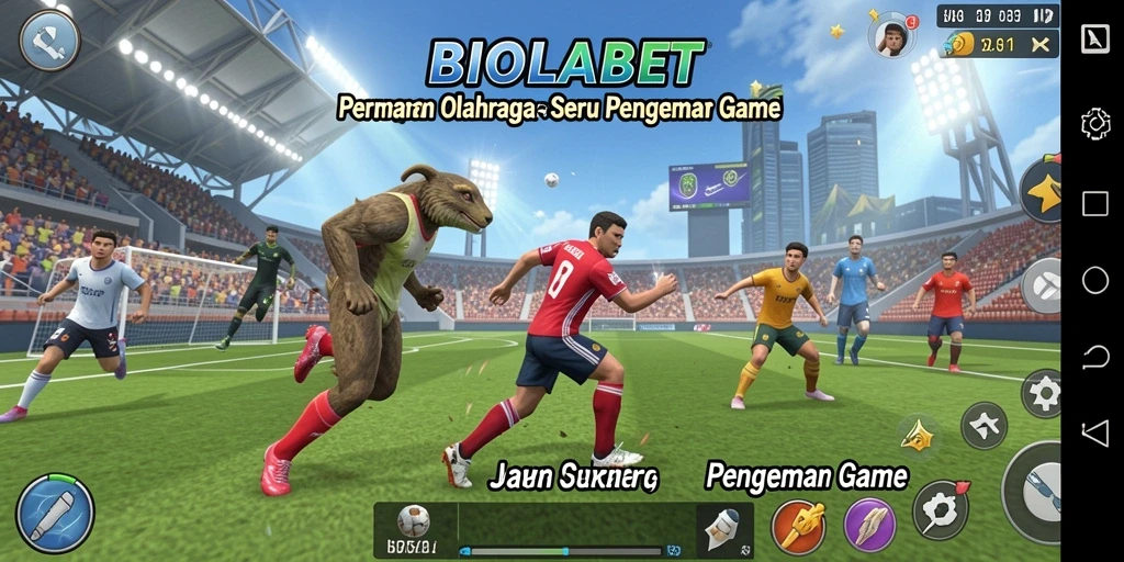 Tampilan gameplay seru dari aplikasi BIOLABET yang menampilkan berbagai olahraga.