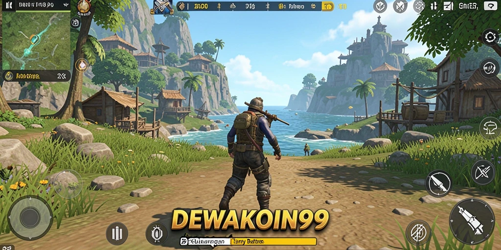 Tampilan gameplay <strong>DEWAKOIN99</strong> yang menakjubkan di dunia terbuka.