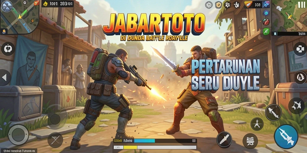 Tangkapan layar menampilkan intensitas aksi dalam game Battle Royale.