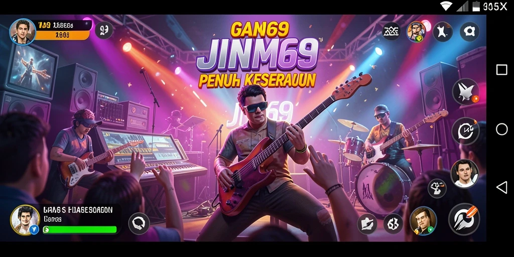 Tampilan gameplay <strong>JIN69</strong> yang mengasyikkan dengan musik interaktif.