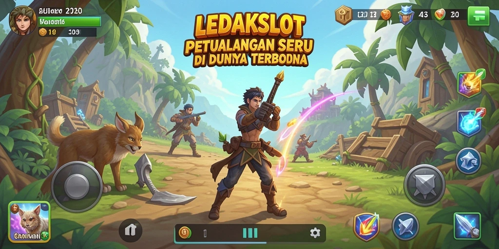 Screenshot utama LEDAKSLOT menampilkan gameplay menawan di dunia terbuka.