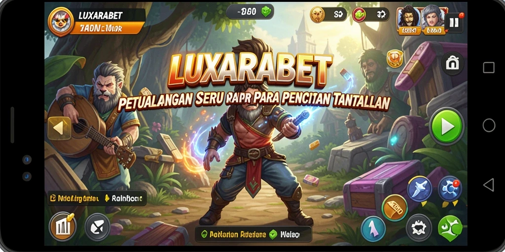 Screenshot utama LUXARABET menampilkan gameplay petualangan yang mendebarkan.