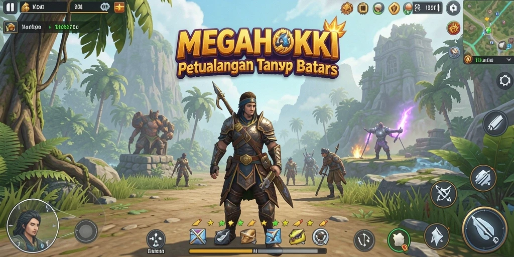Gameplay menarik di dunia terbuka MEGAHOKI.