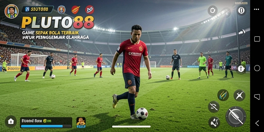 Gameplay mendebarkan dari <strong>PLUTO88</strong> menunjukkan aksi sepak bola yang realistis.