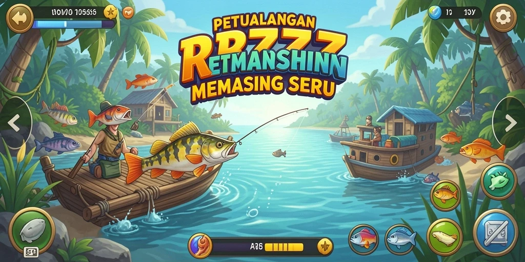 Screenshot gameplay RR777 yang menampilkan pengalaman memancing yang mendebarkan.