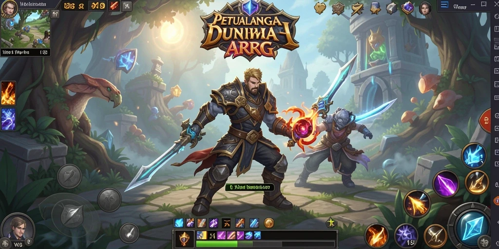 Tampilan gameplay menarik di dunia ARPG yang luas.